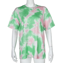 Load image into Gallery viewer, IAMHOTTY   Tie Dye Print Basic Tshirt Shorts Two Piece Set Women Casual Outfits lounge Wear Jogging Femme Biker Shorts Tees Summ
