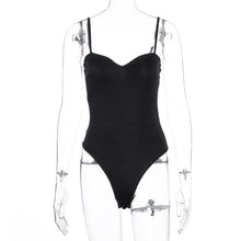 Load image into Gallery viewer, Dulzura solid strap women bodysuit bodycon sexy backless streetwear elegant 2020 summer clothes party club thong body basic
