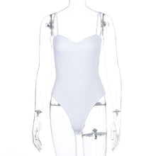 Load image into Gallery viewer, Dulzura solid strap women bodysuit bodycon sexy backless streetwear elegant 2020 summer clothes party club thong body basic
