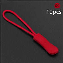 Load image into Gallery viewer, 10pcs/set EDC Camping Bag Zipper Pulls Replacement Backpack Clothes Zip Cord Puller Slider Outdoor Camp Equipment Travel Kit
