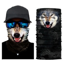 Load image into Gallery viewer, 3D Seamless Magic Headband Animal Neck Gaiter Warmer Face Cover Scarf for Ski Halloween Bandana  Costume Headwear Bicycle
