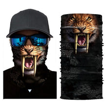 Load image into Gallery viewer, 3D Seamless Magic Headband Animal Neck Gaiter Warmer Face Cover Scarf for Ski Halloween Bandana  Costume Headwear Bicycle

